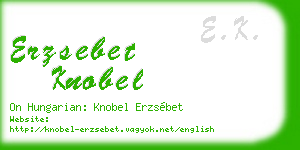 erzsebet knobel business card